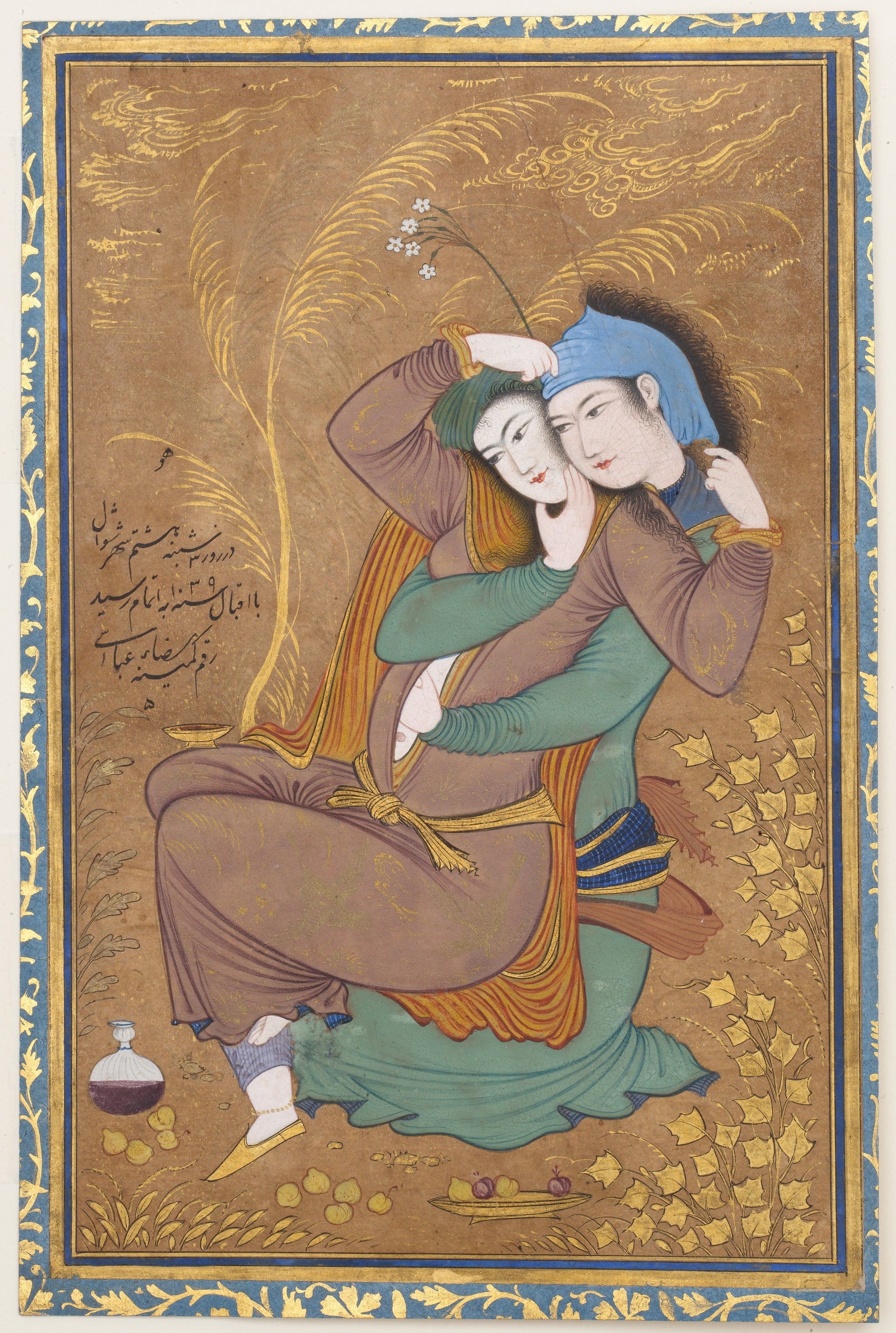 Les Amants, Riza-yi 'Abbasi, dated 1039 AH/1630 CE