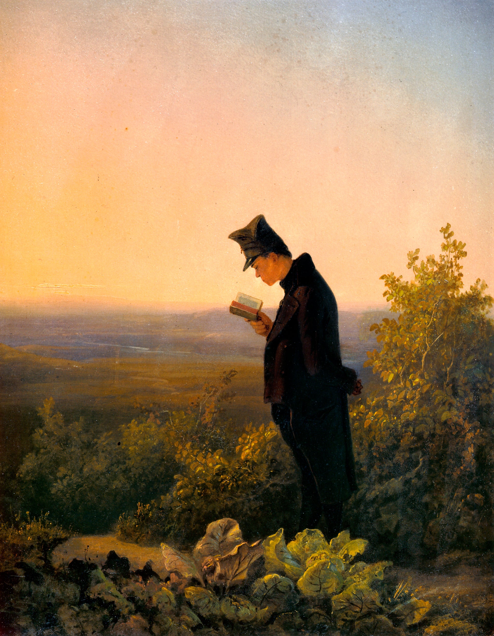 De Lezing van het Brevier, 's Avonds - Carl Spitzweg