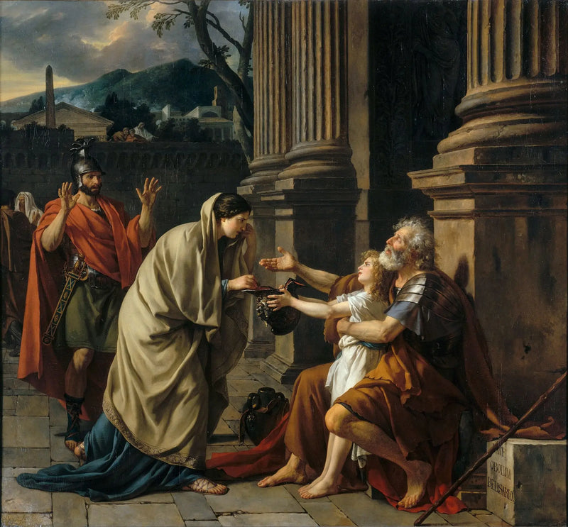 Belisarius die om aalmoes vraagt - Jacques-Louis David