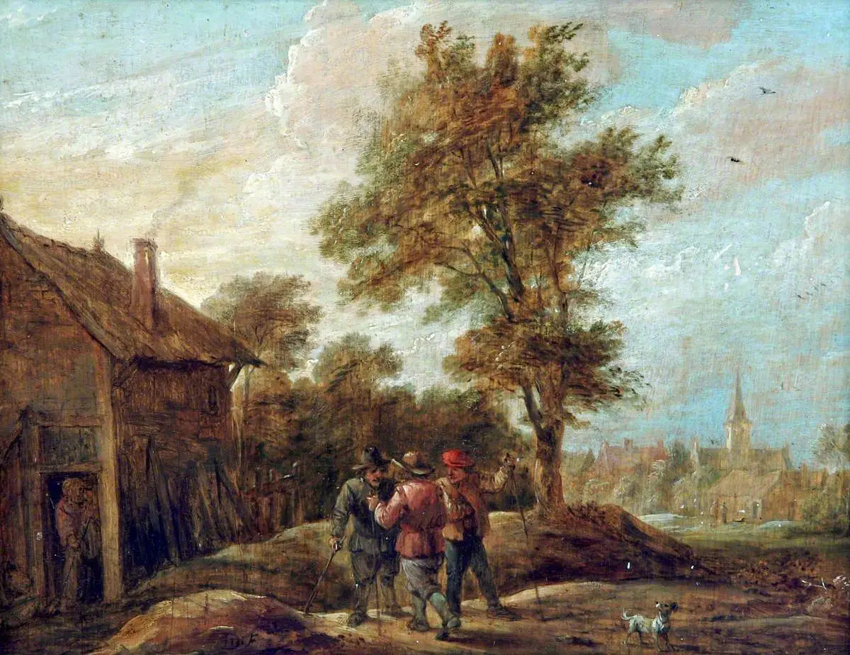 Des rustres dans un paysage - David Teniers le Jeune - Alpha Reproduction