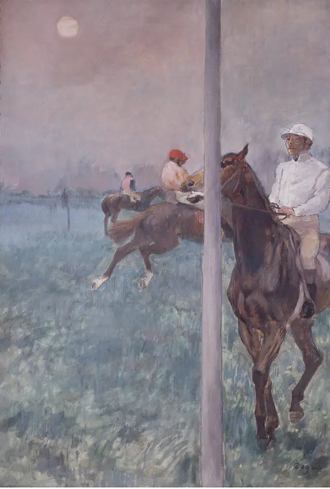 Jockeys voor de race - Edgar Degas