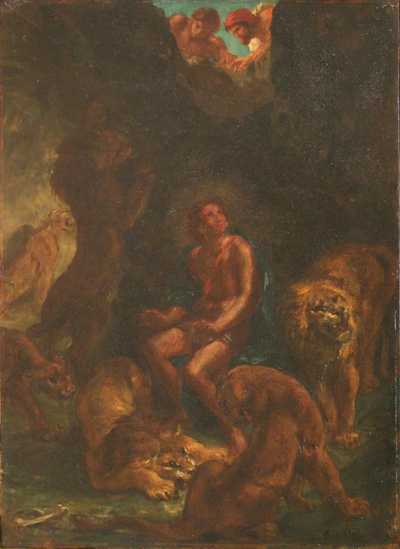 Daniel in de leeuwenput - Eugène Delacroix
