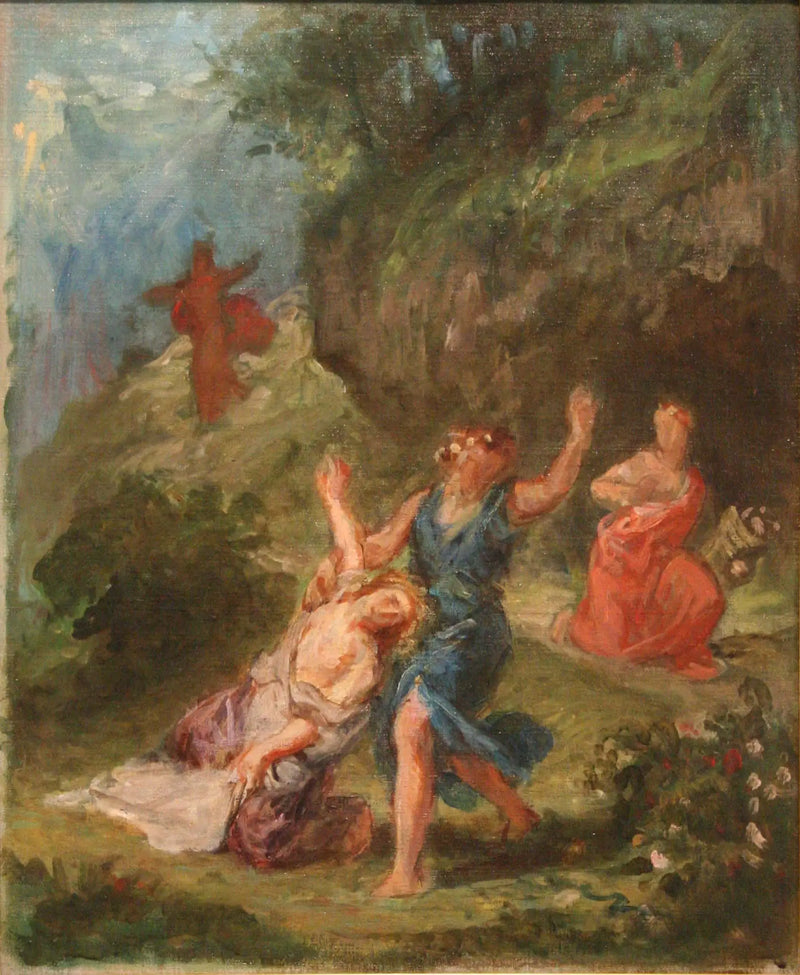 Orpheus die Eurydice redt - Eugène Delacroix