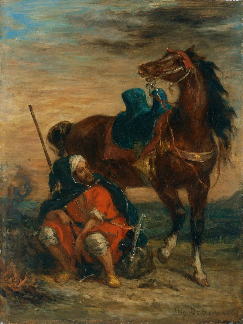 Arabische ruiter - Eugène Delacroix