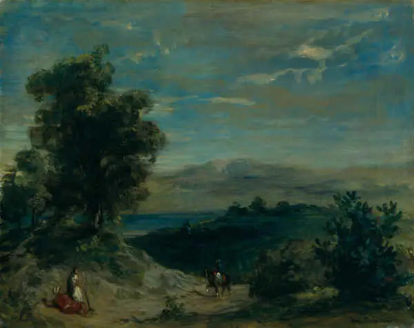 Landschap van Marokko - Eugène Delacroix