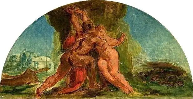 Hercules bevrijdt Hésione - Eugène Delacroix