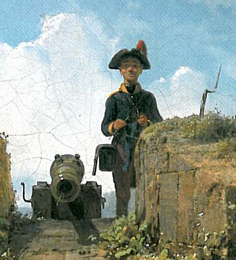 De Wachter, breiend - Carl Spitzweg