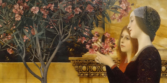 🌸 Twee Meisjes met een Oleander – Gustav Klimt (rond 1890)