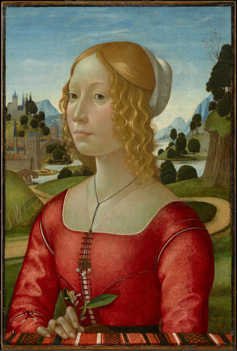 Portret van een dame - Domenico Ghirlandaio