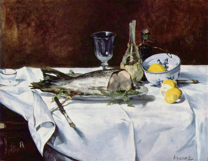 Stilleven met zalm - Édouard Manet