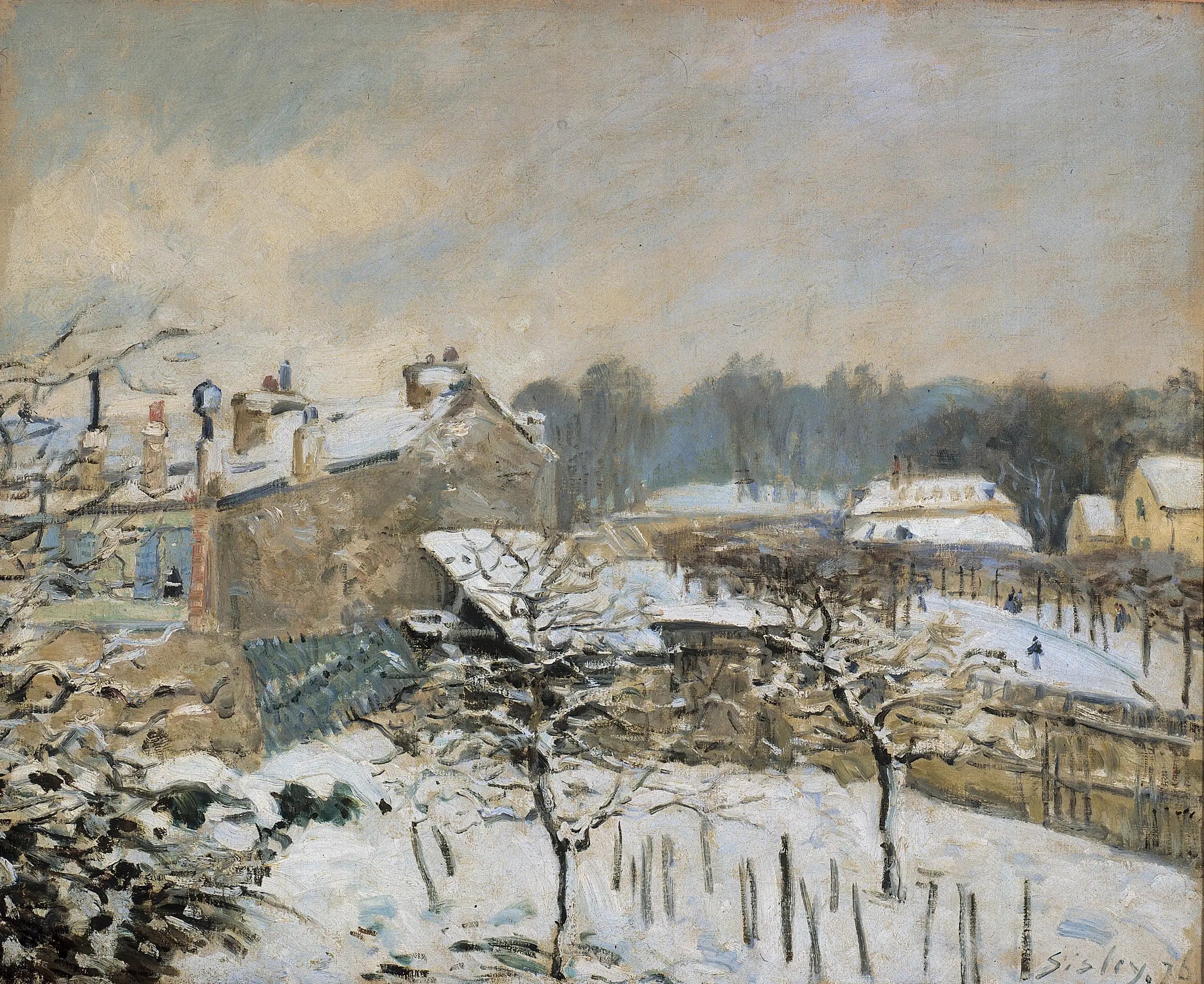 Reproduction du tableau « Effet de neige à Marly-le-Roi - Alfred Sisley » par Alpha Reproduction en peinture à l’huile