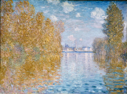 🎨 Herfsteffect op de Seine – Claude Monet (rond 1880)