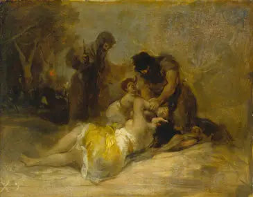 Reproduction du tableau « Attaque contre une femme - Francisco de Goya » par Alpha Reproduction en peinture à l’huile
