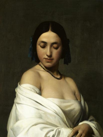 Florentijnse studie of Jong meisje in buste, met neergeslagen ogen – Hippolyte Flandrin