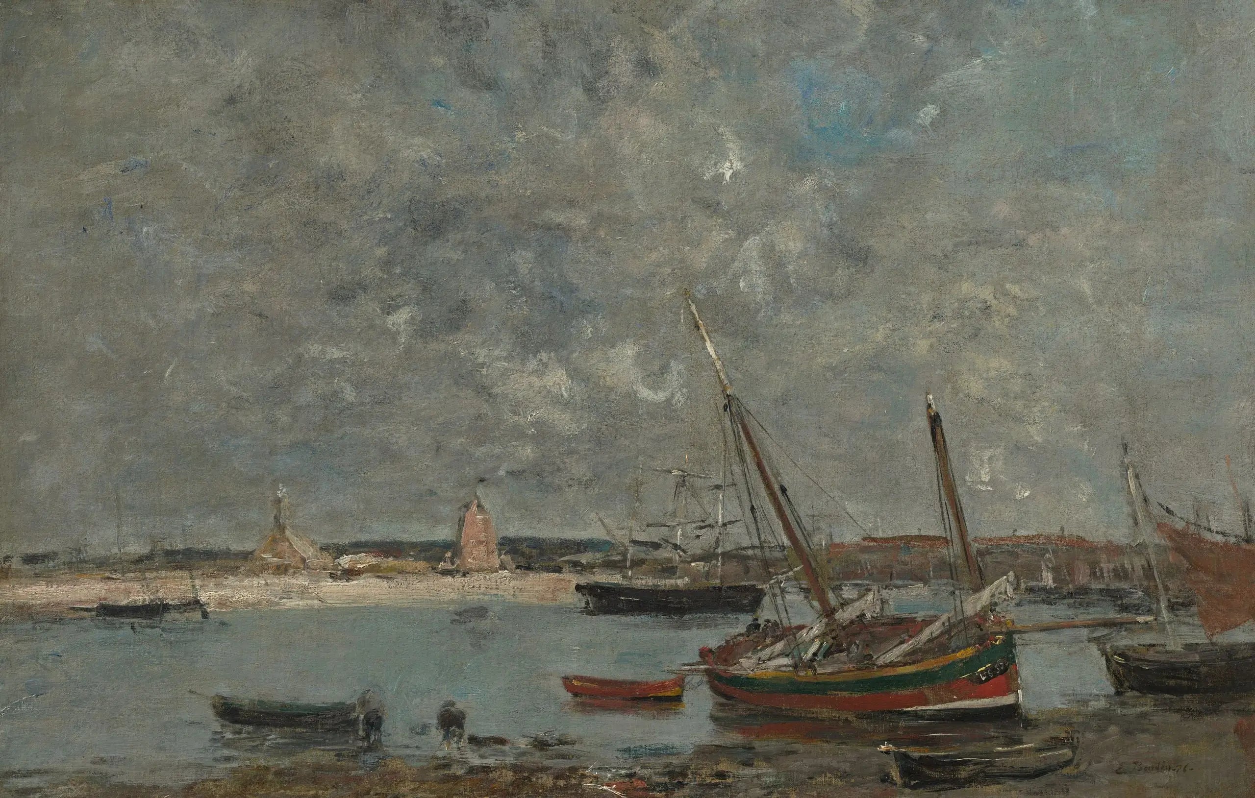 Reproduction du tableau « Camaret : Le Port - Eugène Boudin » par Alpha Reproduction en peinture à l’huile