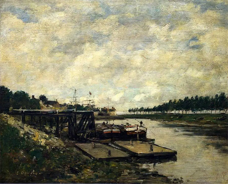 Rivierlandschap - Eugène Boudin