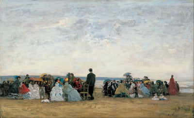 Reproduction du tableau « La Plage près de Trouville - Eugène Boudin » par Alpha Reproduction en peinture à l’huile
