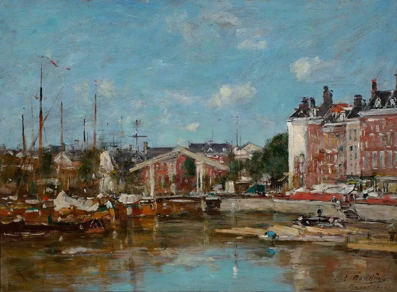 De Leuvehaven, in Rotterdam - Eugène Boudin