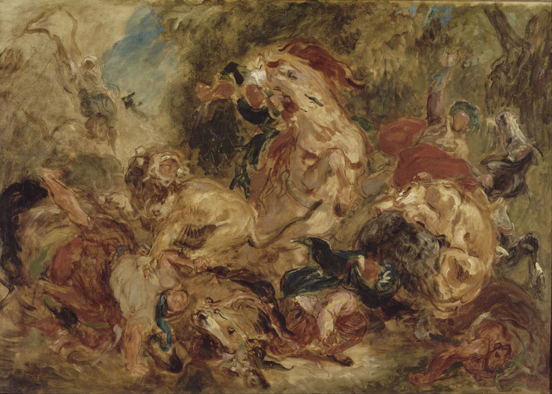 Leeuwenjacht - Eugène Delacroix