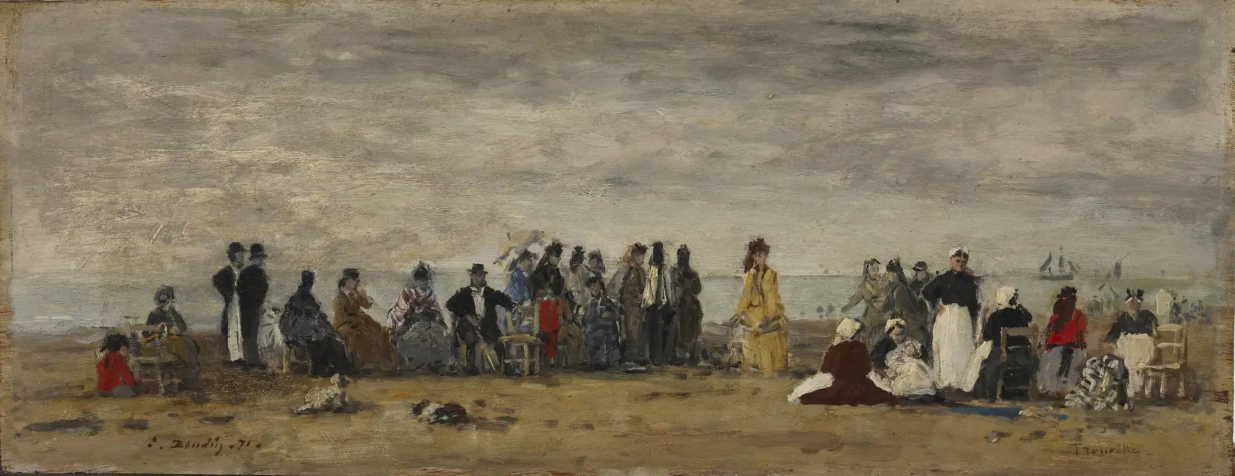 Reproduction du tableau « Trouville - Eugène Boudin » par Alpha Reproduction en peinture à l’huile