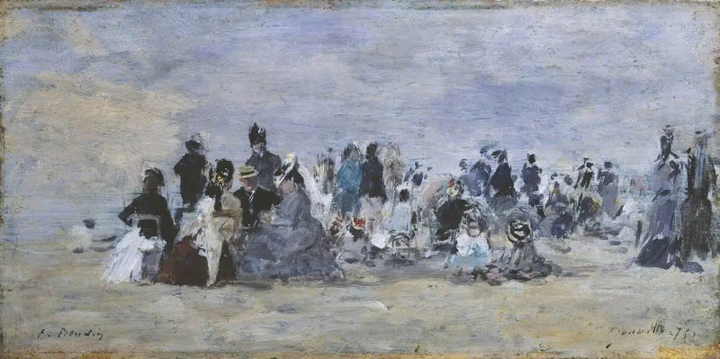 Strand van Trouville - Eugène Boudin