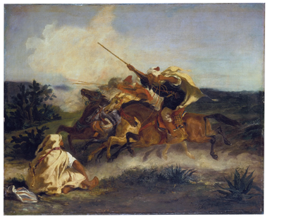 Reproduction du tableau « Fantaisie arabe - Eugène Delacroix » par Alpha Reproduction en peinture à l’huile