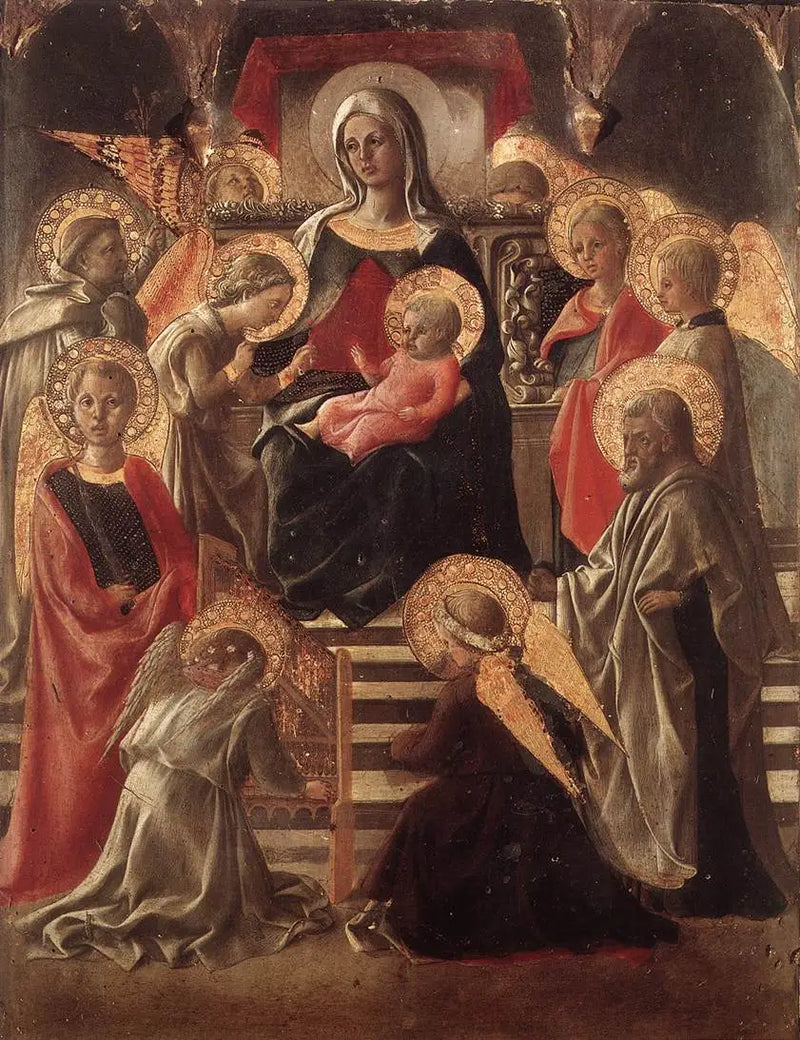 Madonna en Kind op Troon met Heiligen - Fra Filippo Lippi