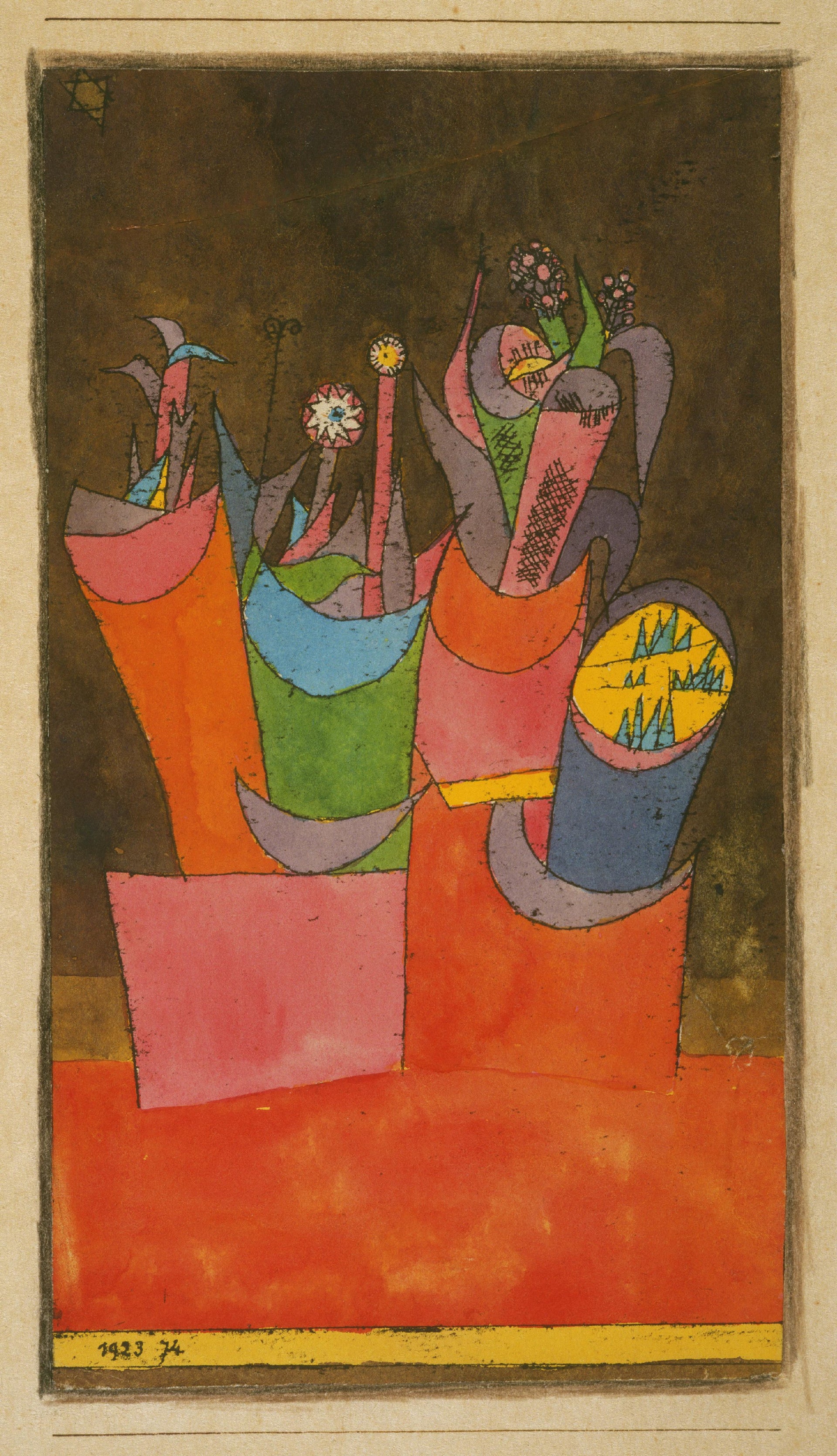 Fleurs en pots — Paul Klee