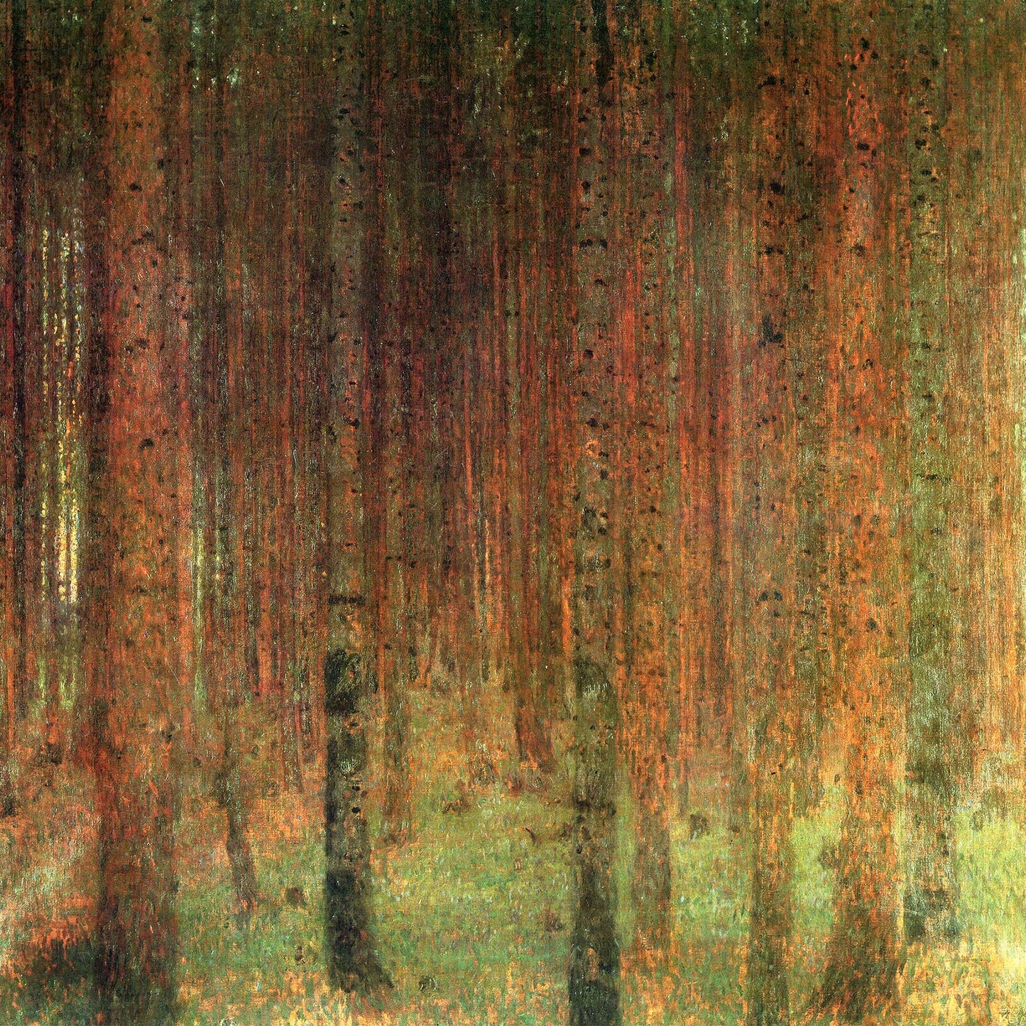 🌲 Dennenbos II – Gustav Klimt (rond 1901)