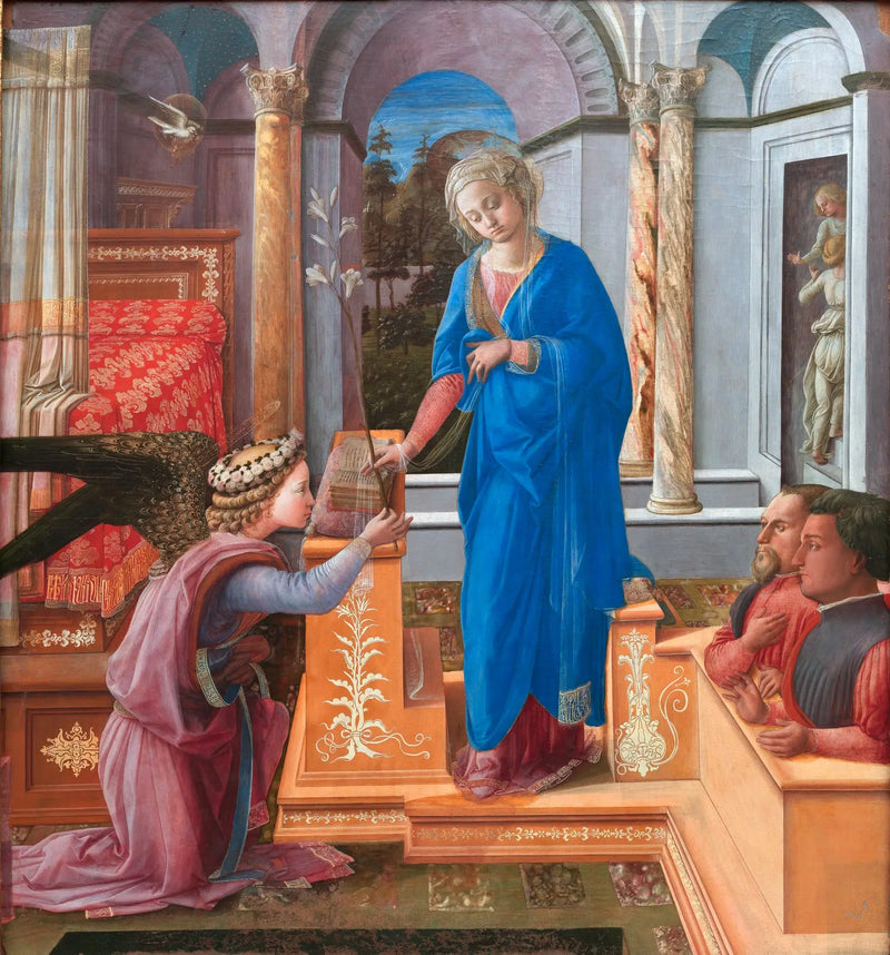 Aankondiging aan de twee knielende donateurs - Fra Filippo Lippi