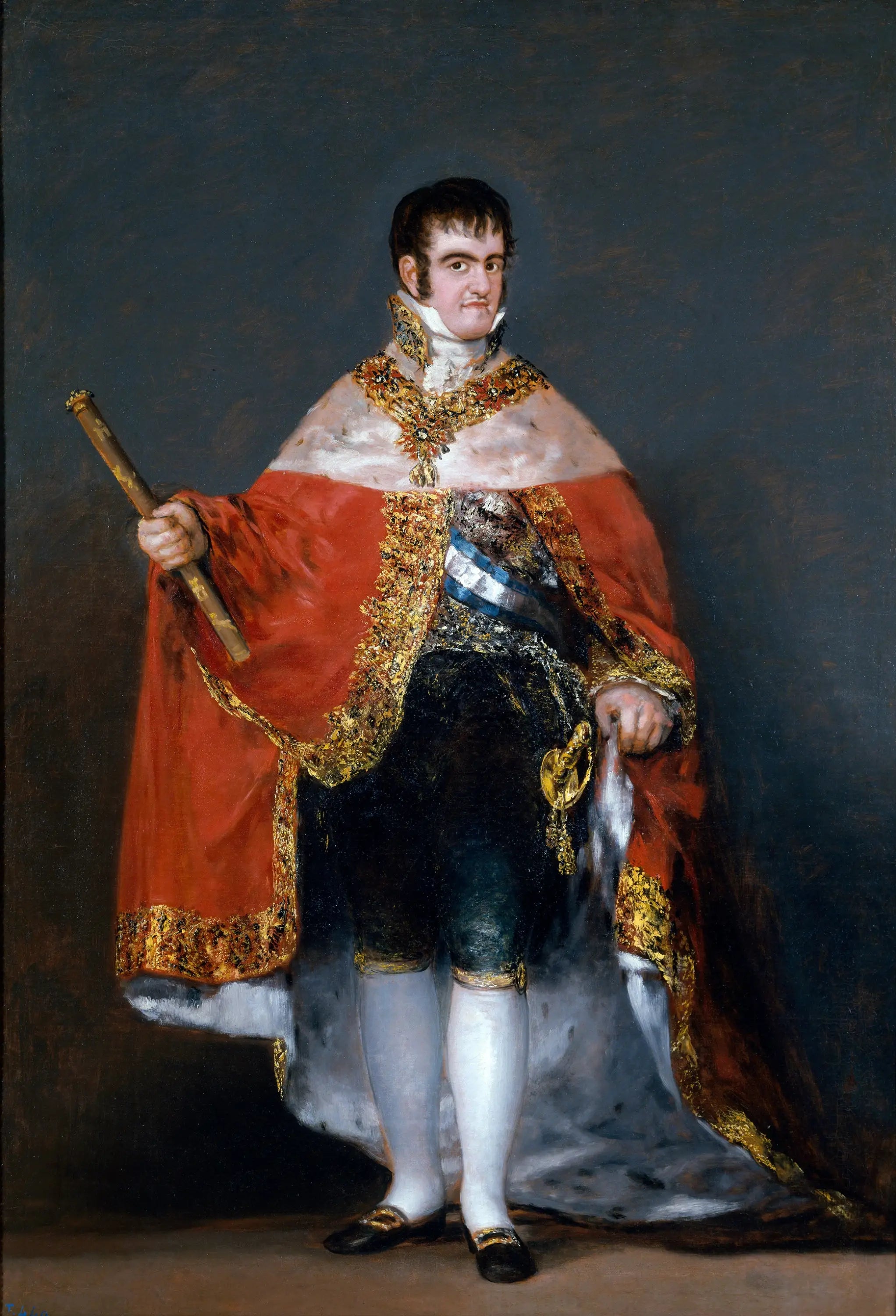 Reproduction du tableau « Ferdinand VII avec le manteau royal - Francisco de Goya » par Alpha Reproduction en peinture à l’huile