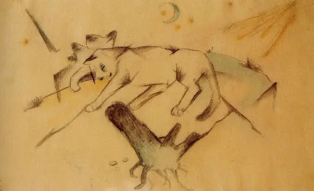 Liggende Katten - Franz Marc