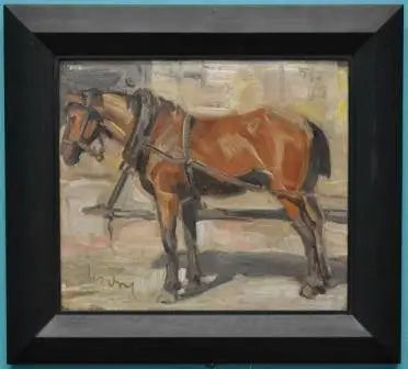 Reproduction du tableau « Croquis de cheval I - Franz Marc » par Alpha Reproduction en peinture à l’huile