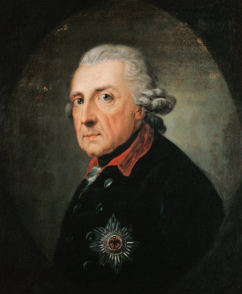 Portret van Frederik II de Grote, koning van Pruisen – Anton Graff