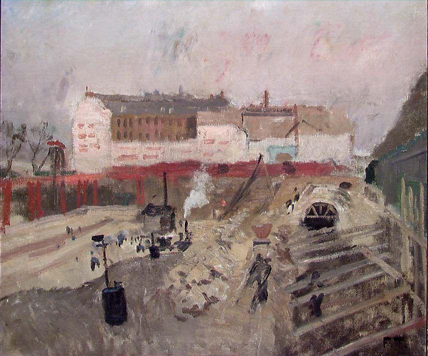 La gare d'Orléans à Paris est en construction - Frits Thaulow