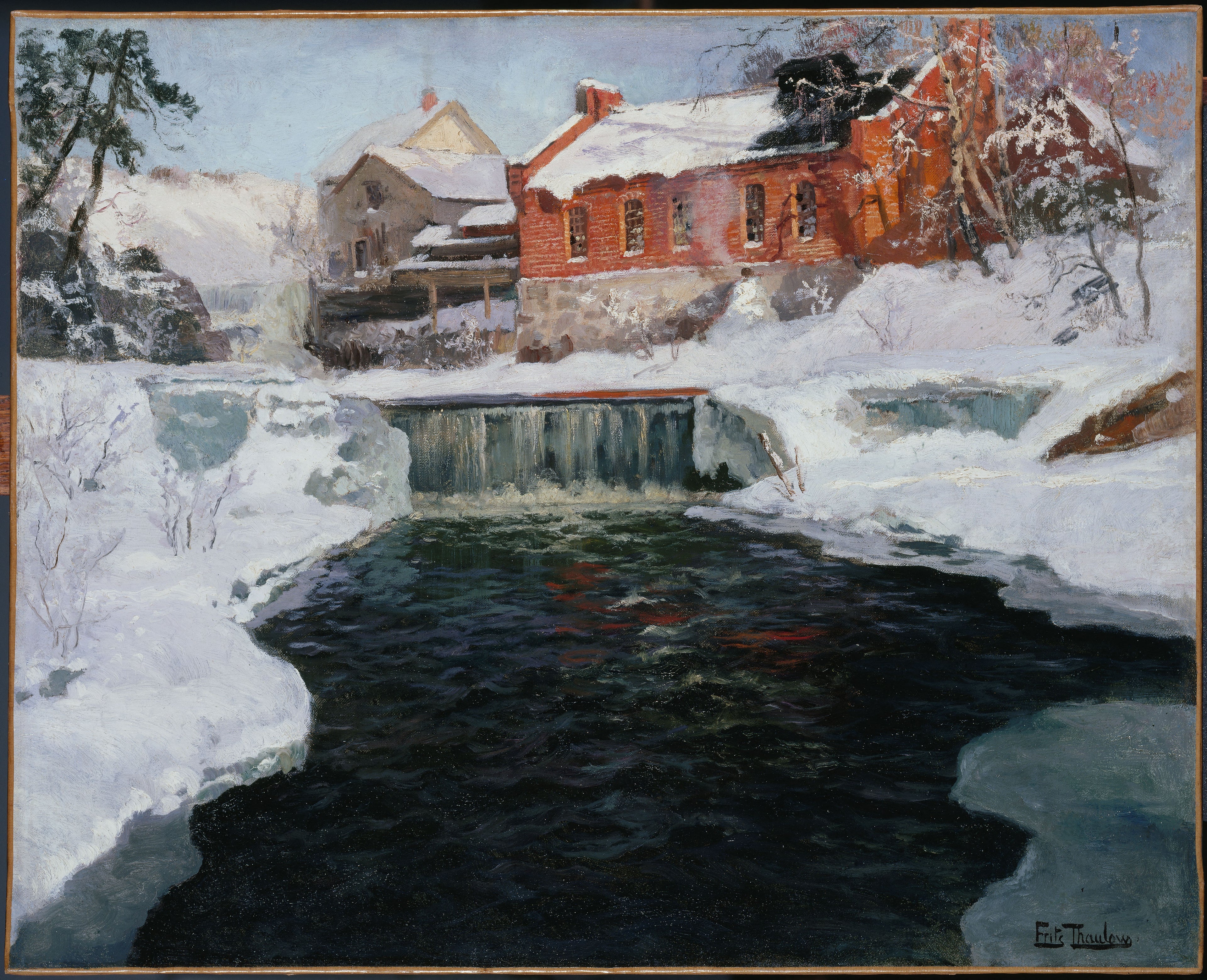 La nouvelle fabrique à Lillehammer - Frits Thaulow