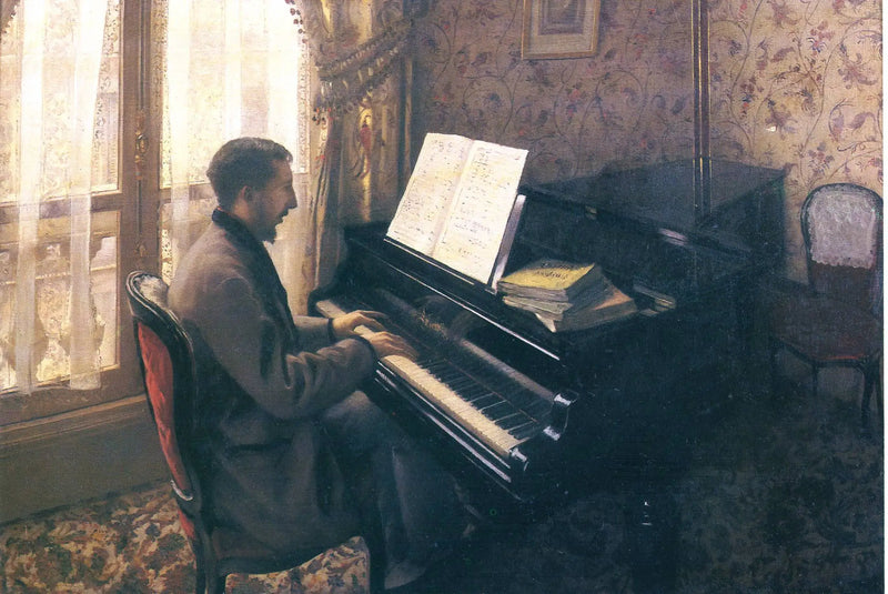 Jonge man aan de piano (Martial Caillebotte) - Gustave Caillebotte