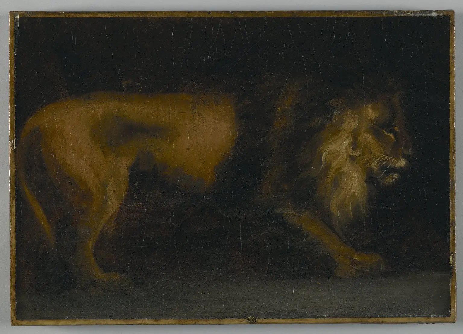 Reproduction du tableau « Étude d'un lion - Théodore Géricault » par Alpha Reproduction en peinture à l’huile