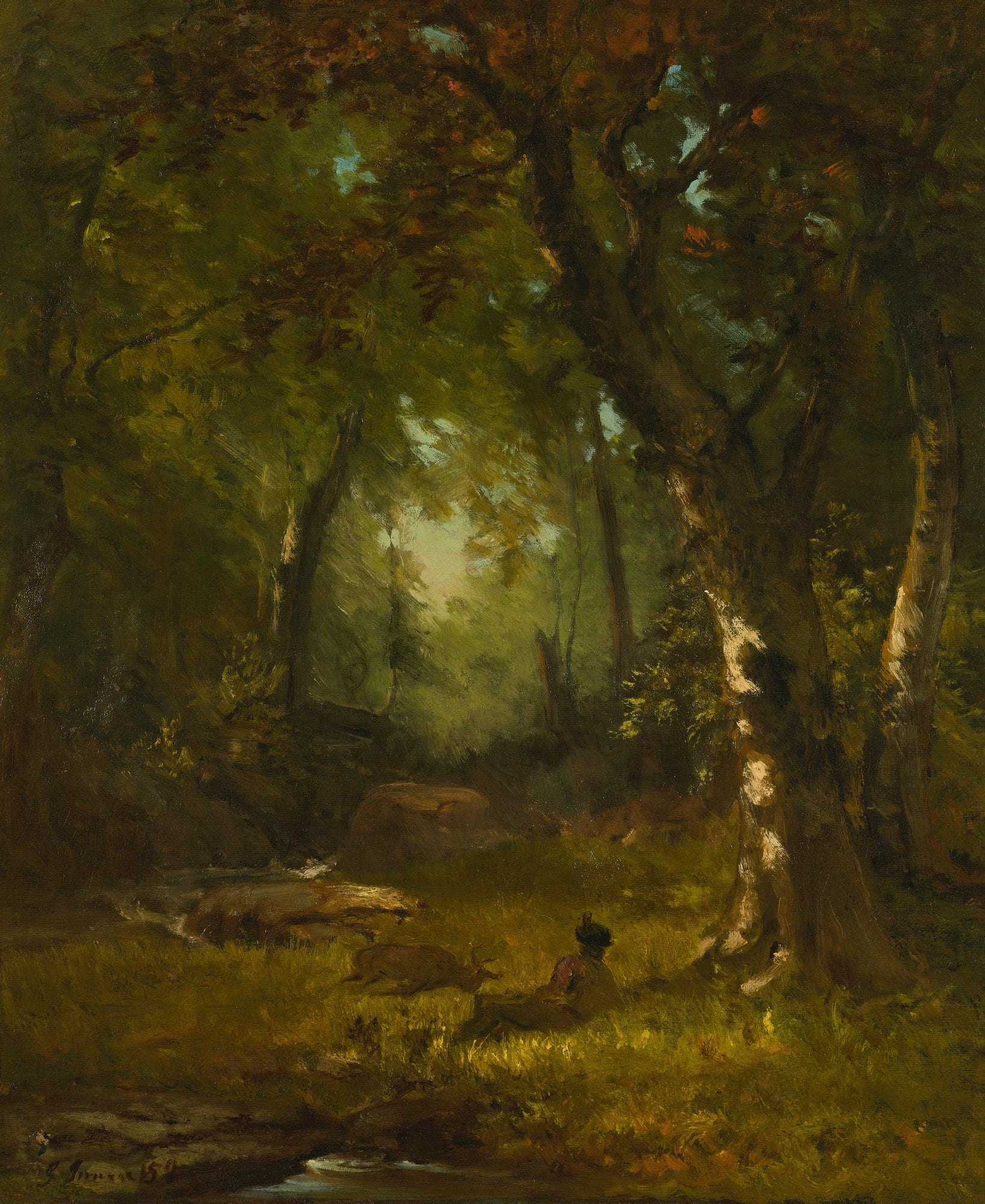 Paysage avec chasseur - George Inness