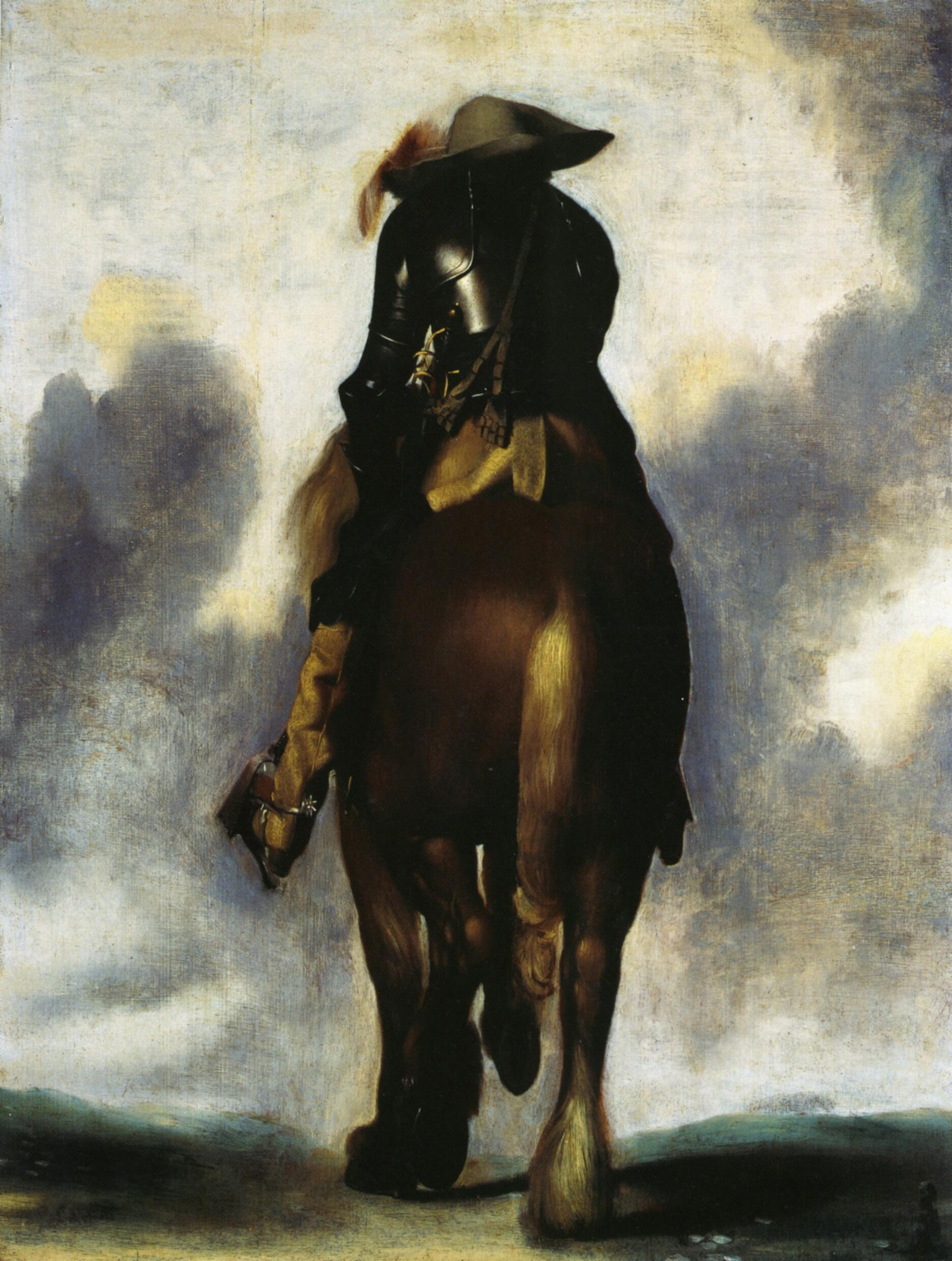 Homme à cheval vu de dos - Gerard ter Borch