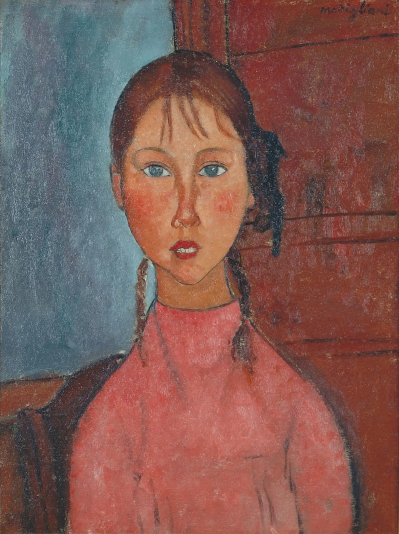 Meisje met vlechten - Amedeo Modigliani
