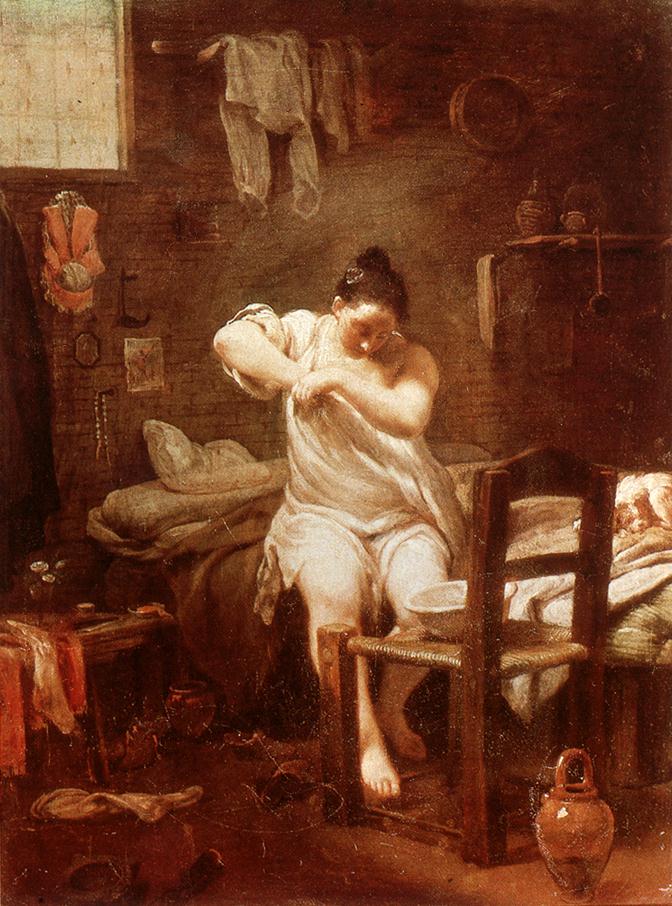La Puce - Giuseppe Maria Crespi image 1 tableau peint à l’huile sur toile