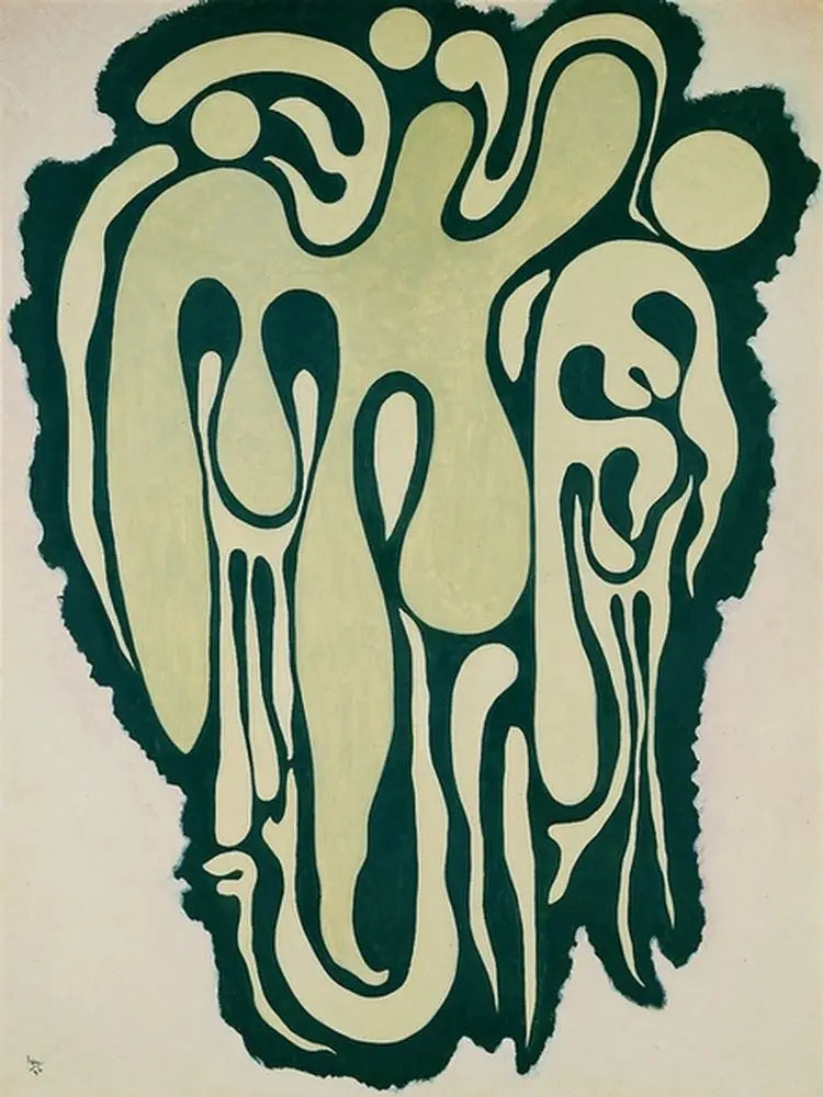 Groene figuur - Vassily Kandinsky