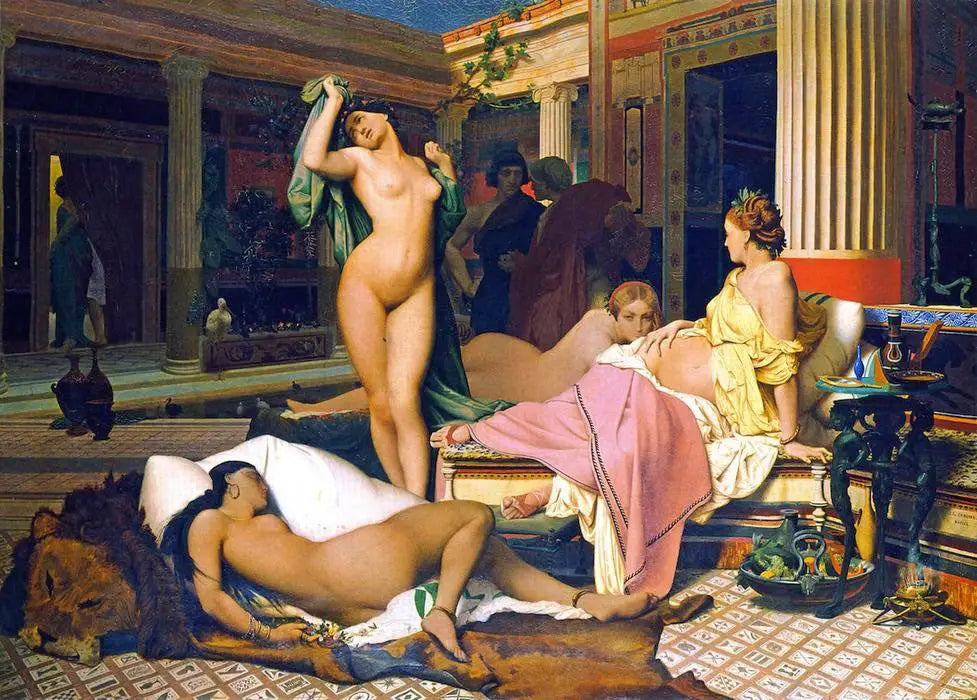 Reproduction du tableau « Le Gynécée - Jean-Léon Gérôme » par Alpha Reproduction en peinture à l’huile