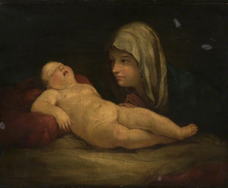 De Maagd en het slapende Kindje - Guido Reni