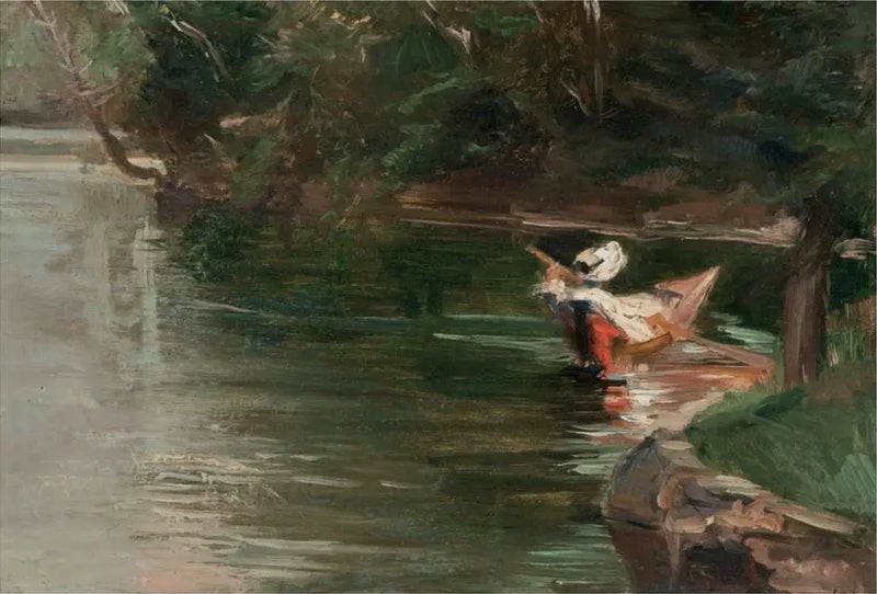 Oever van de Yerres - Gustave Caillebotte