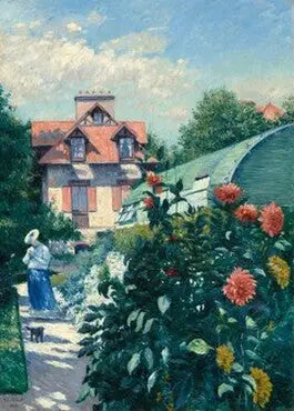 Dahlia's, Tuin van Petit Gennevilliers - Gustave Caillebotte