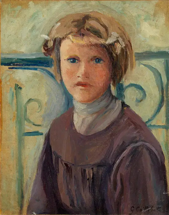 Meisje op het balkon - Gustave Caillebotte