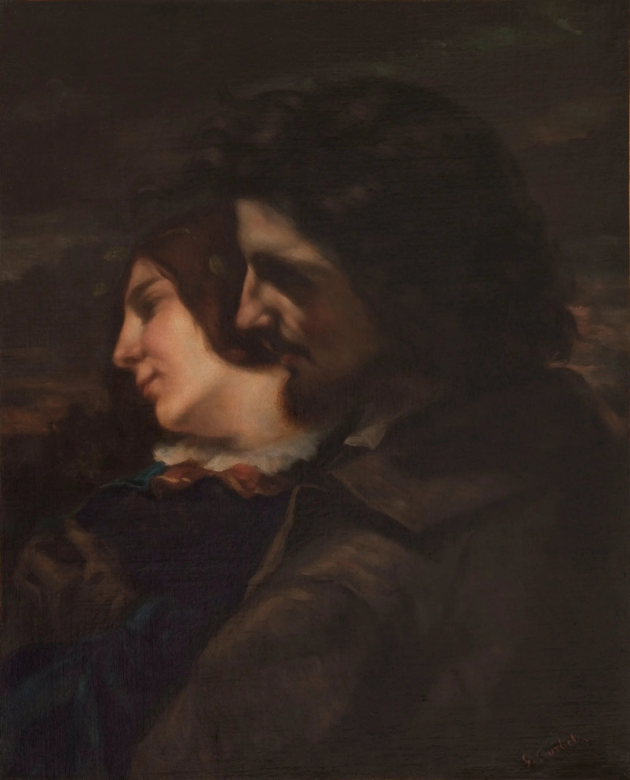 Les amants dans la campagne. Sentiments du jeune âge - Gustave Courbet - Alpha Reproduction