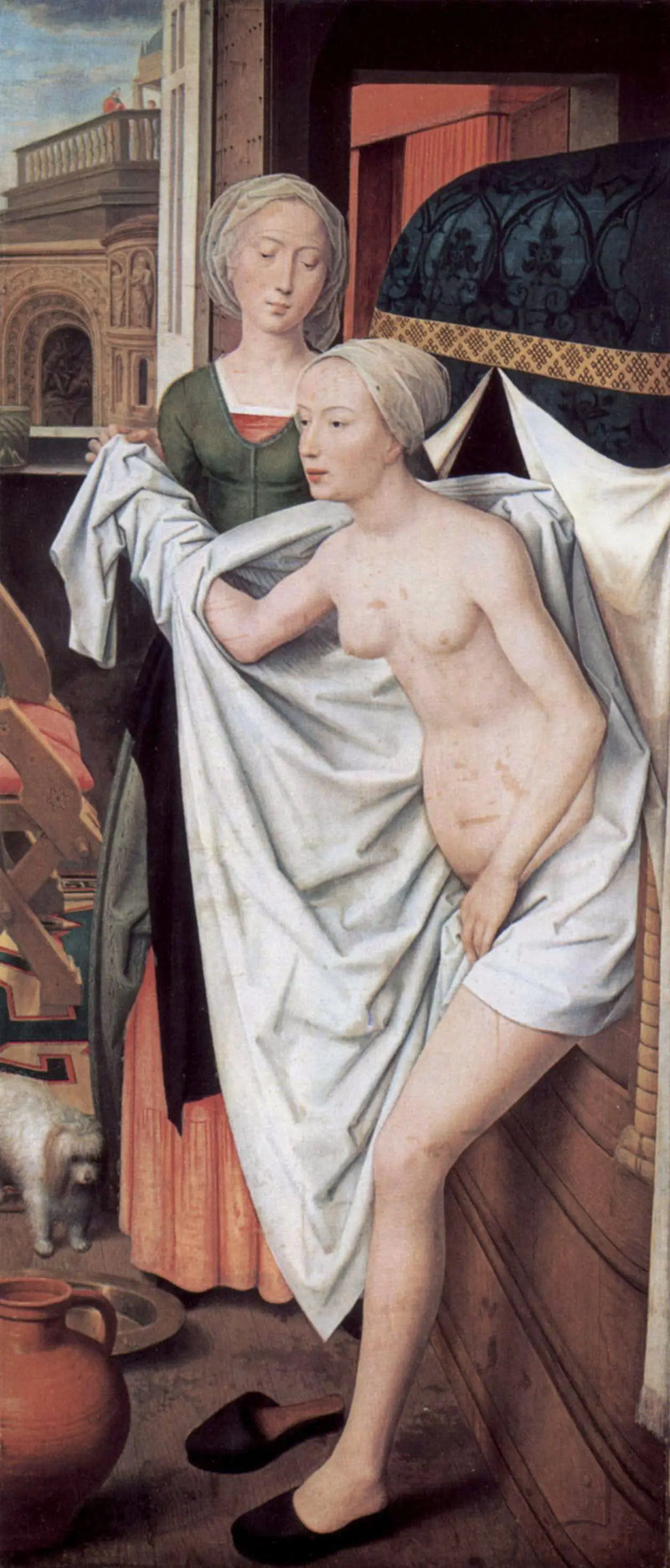 Bethsabé in bad - Hans Memling